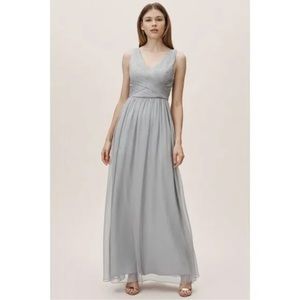 NWT Anthropologie BHLDN Kia Sleeveless Maxi Bridesmaids Dress Gown Grey